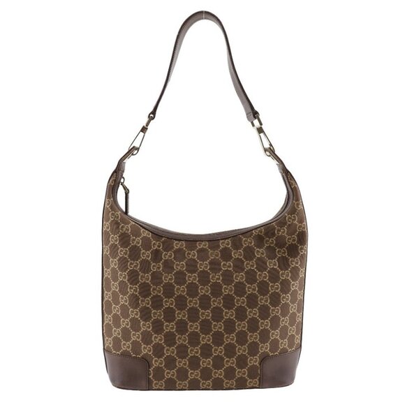 GUCCI One Belt Shoulder Bag 001.4204 Brown GG canvas Women - Picture 1 of 13